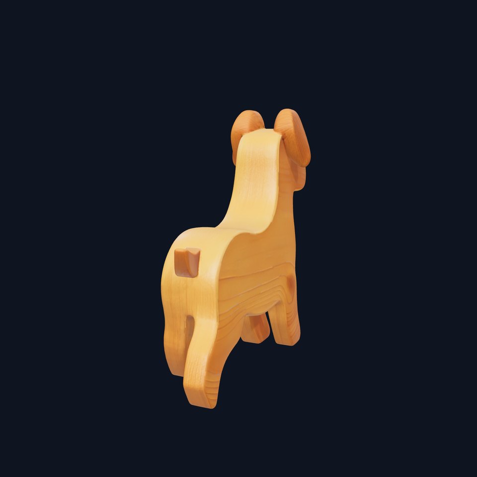 Wooden Dog Toy Model Pack